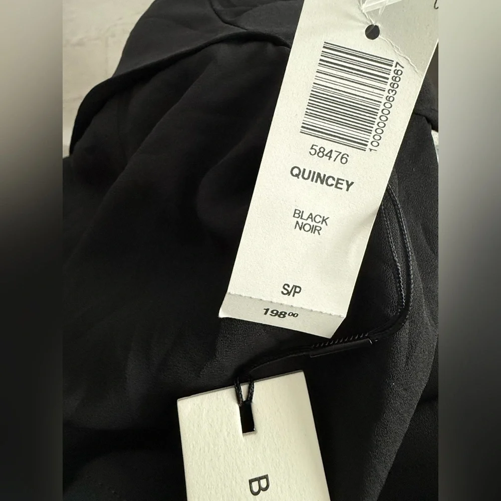 Aritzia Babaton Black Quincey Flowy Belted Blazer Jacket Size Small Careerwear - Picture 4 of 5